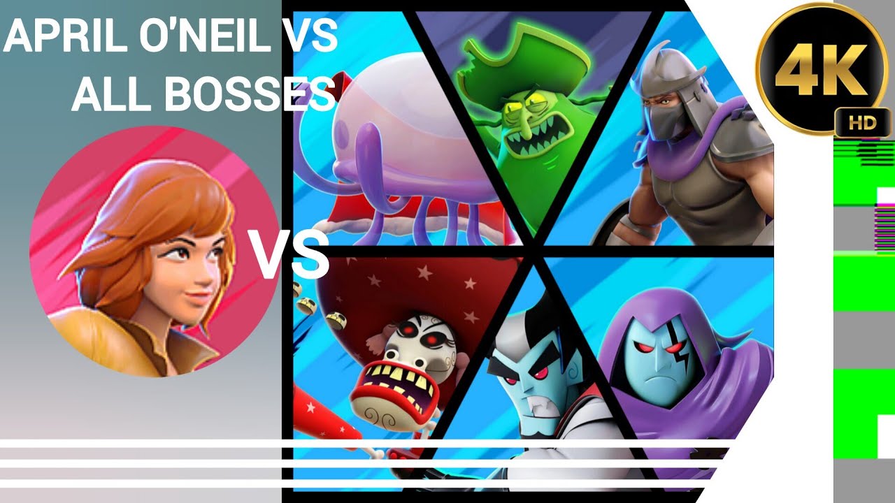 Nickelodeon All-Star Brawl 2 April O'Neil vs All Bosses (Hardest)