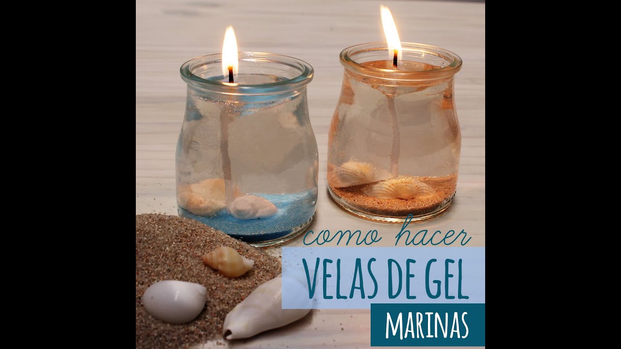 C&oacute;mo hacer velas de gel marinas