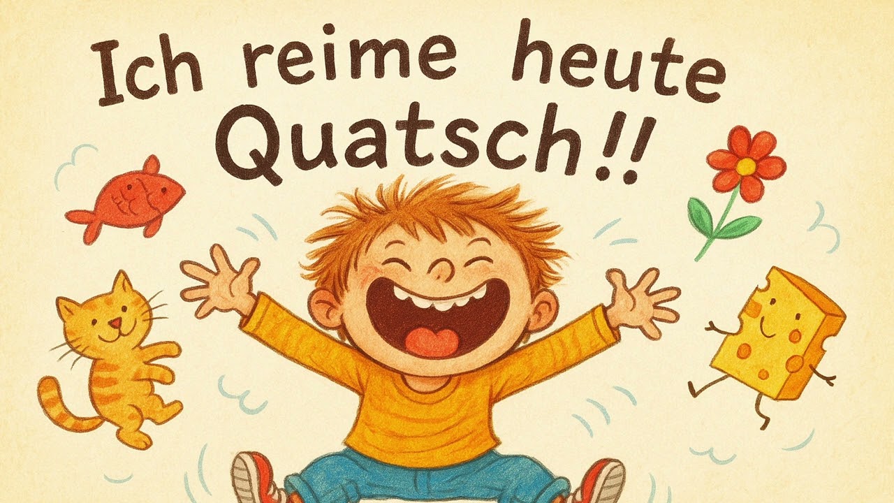 Ich reime heute Quatsch 🤪 Lustiges Kinderlied mit verr&uuml;ckten Reimen & Fantasie