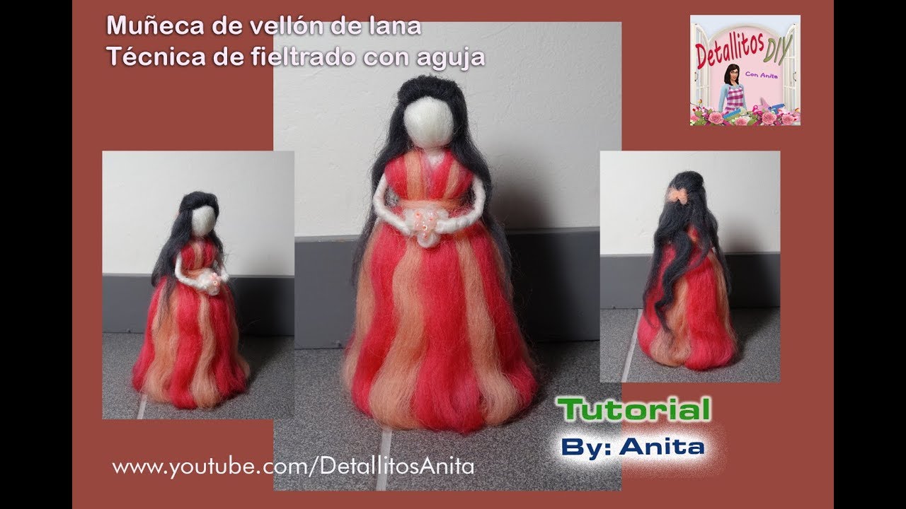Muñeca de vellon de lana
