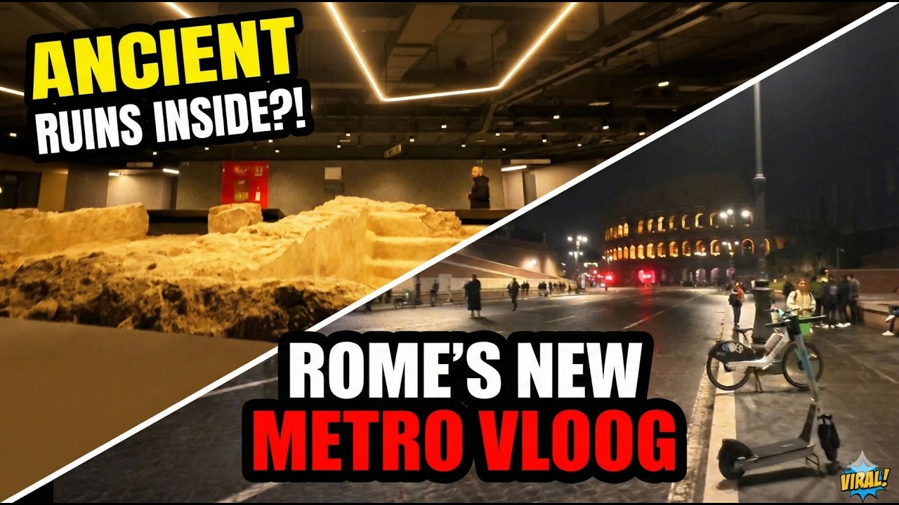 The Most Beautiful Metro Station in the World?🏛️ Rome’s Newest Station #rome #metro