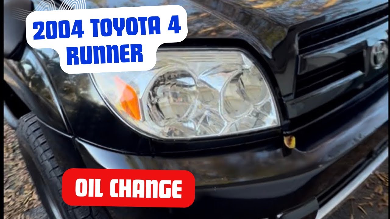 How to change the oil on a 4th Gen v6 Toyota 4 Runner. 
