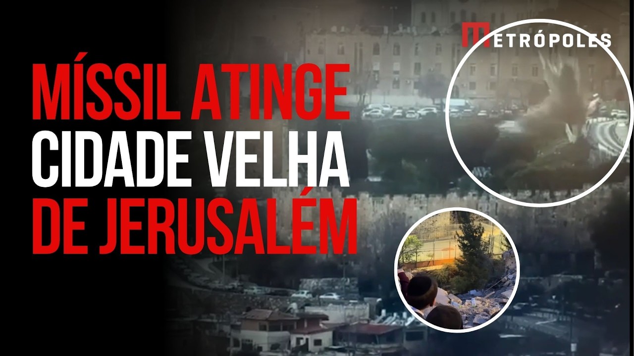 Veja momento em que míssil atinge Cidade Velha de Jerusalém