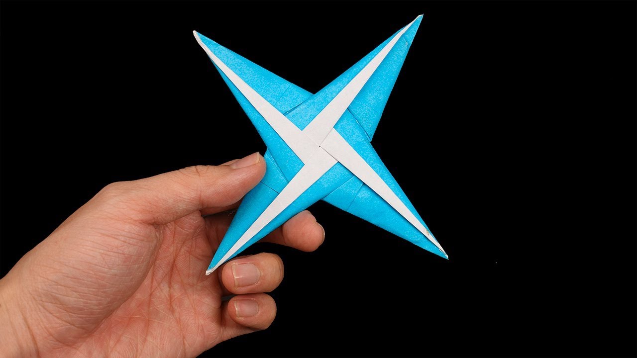 Origami Estrela Ninja - Easy Origami Paper Ninja star 4 points