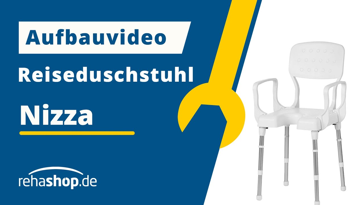 Aufbauanleitung: REBOTEC Reiseduschstuhl Nizza