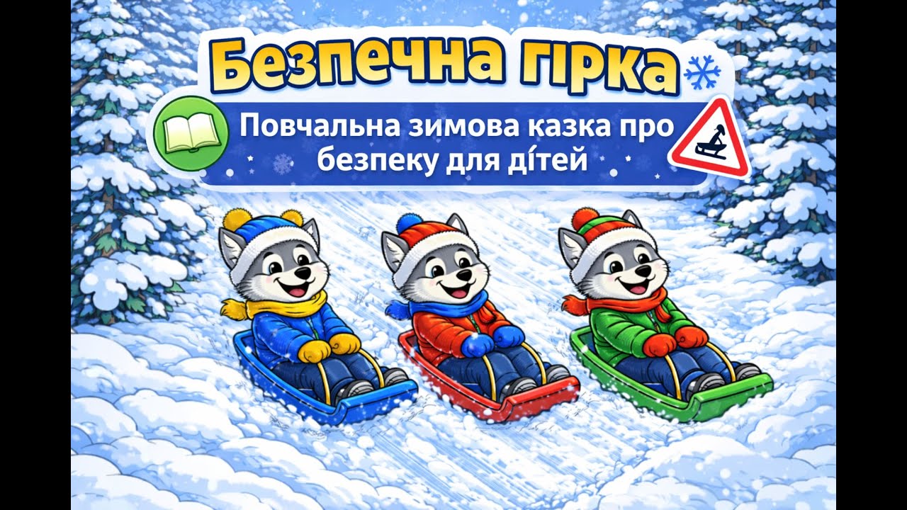 Безпечна гірка ❄️ | Повчальна зимова казка про безпеку для дітей