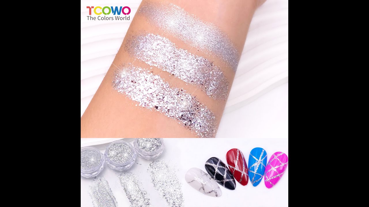 TCOWO Silver Foil for nail liner gel spider gel and eyeliner cosmetic products