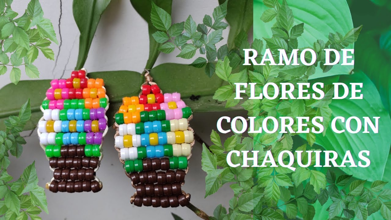 Cómo hacer un ramo de flores de colores con chaquiras o cuentas kandi, paso a paso!♥