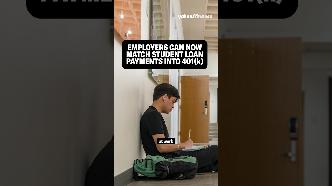 Employers can now match student loan payments into 401(k) #shorts