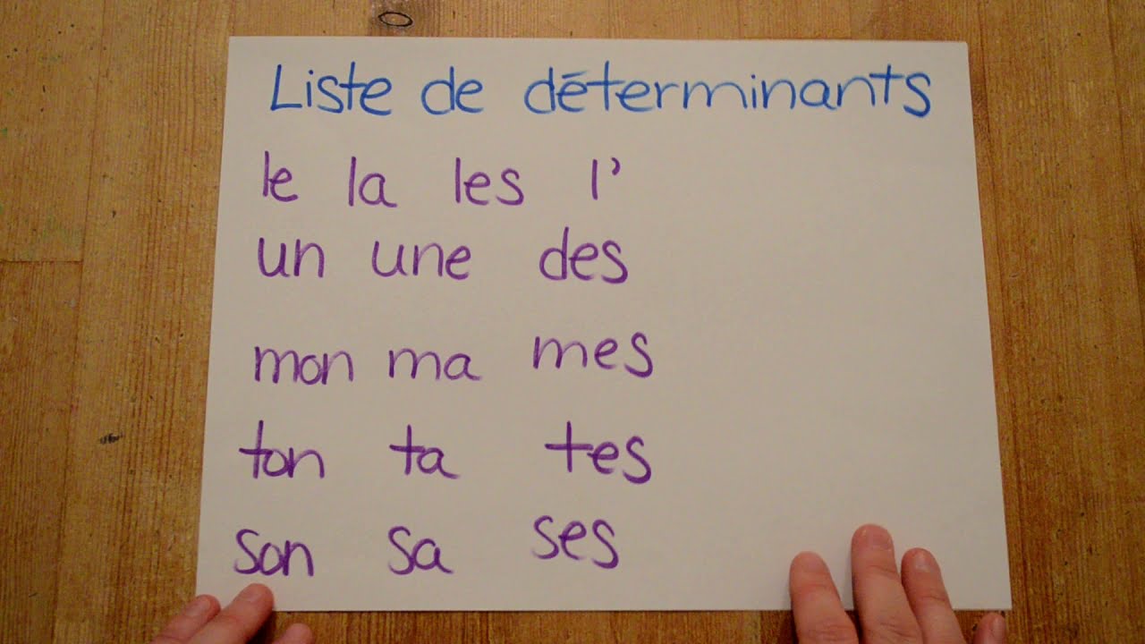 Français-le déterminant