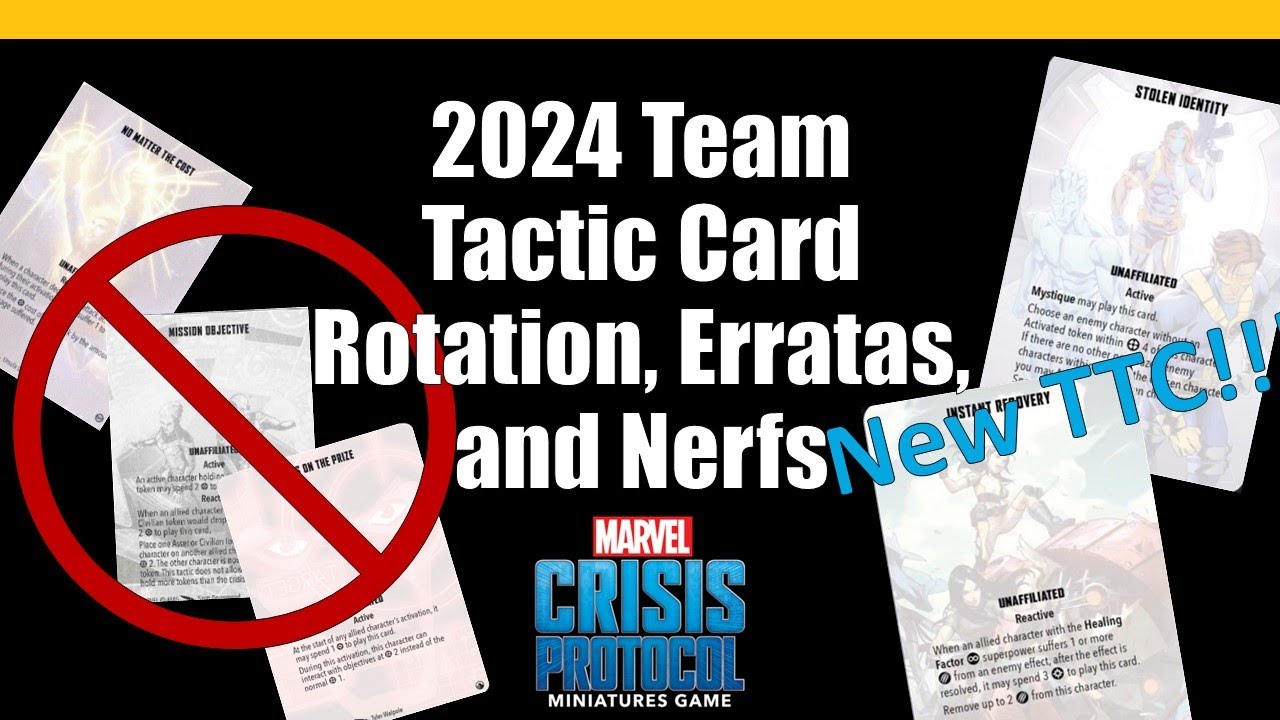 2024 Team Tactic Cards Rotation, Nerfs, and Erratas!!!