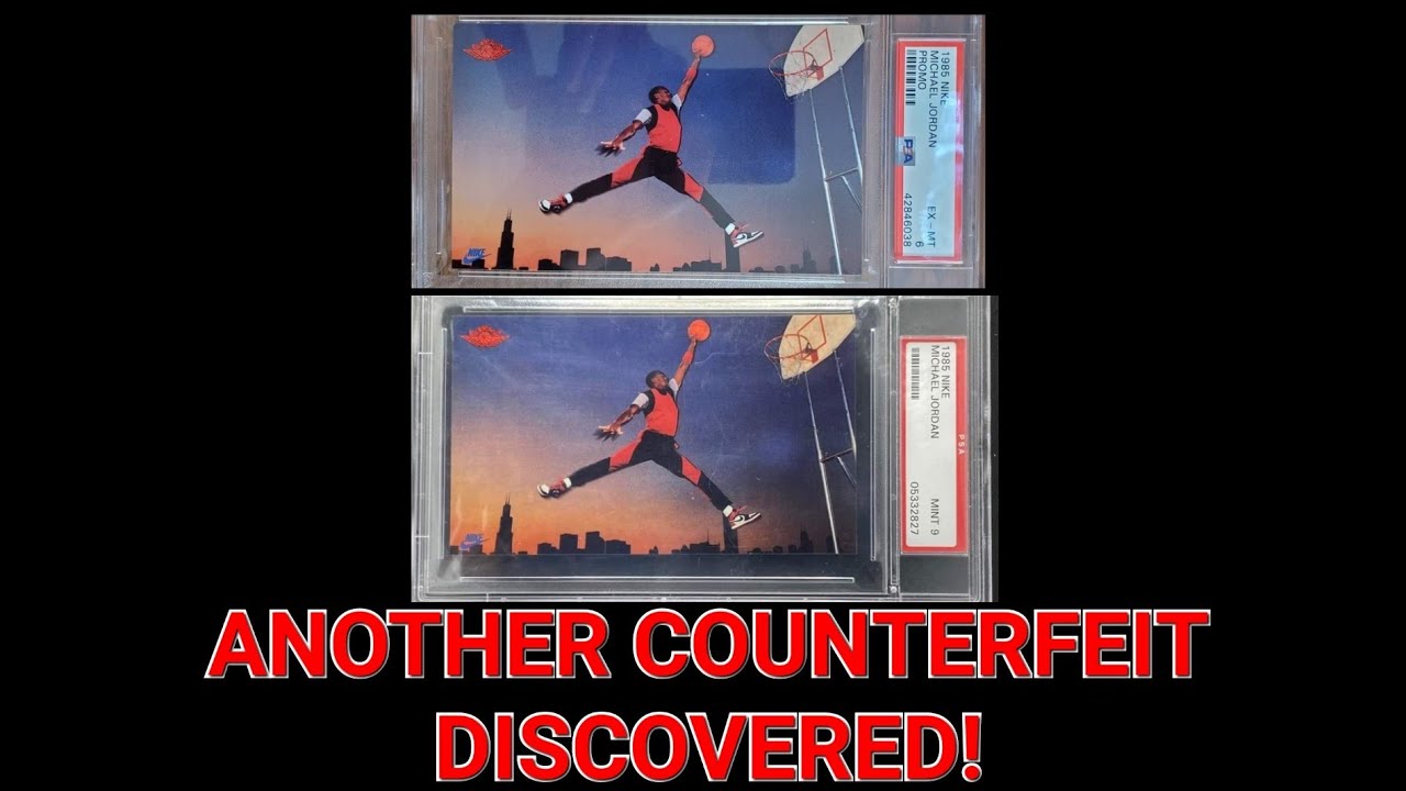 I found my 2nd Counterfeit 1985 Nike Michael Jordan RC. This time it's a PSA Slab. Beware!