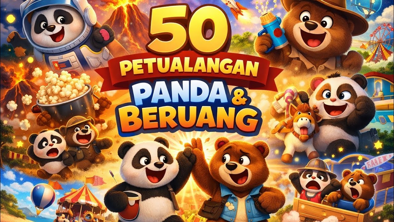 50 Petualangan Panda & Beruang Paling Seru dan Kocak! 🌋🚀🎢