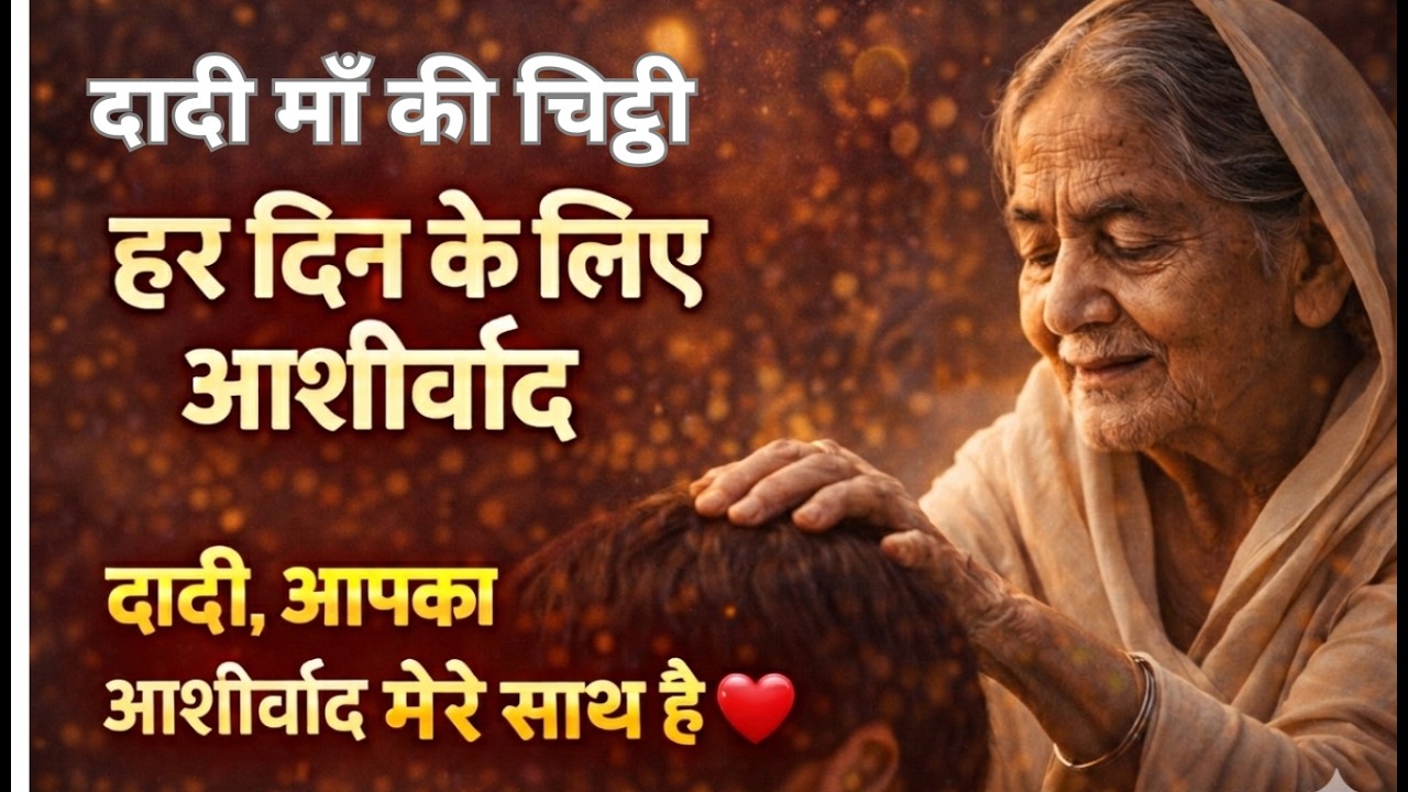 दादी माँ की चिट्ठी: हर दिन के लिए आशीर्वाद | दिल छू लेने वाला संदेश ❤️|Emotional hindi story |