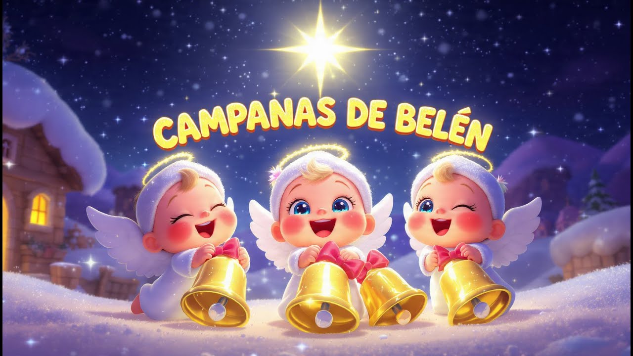 Campanas de Belén 🔔 Villancico Animado para Niños | Música de Navidad 2025