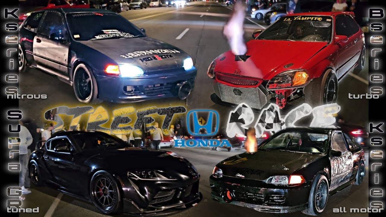 Kseries nitrous eg против Bseries turbo ek STREET RACE + Supra GR против ALL MOTOR 💪 Kseries coupe