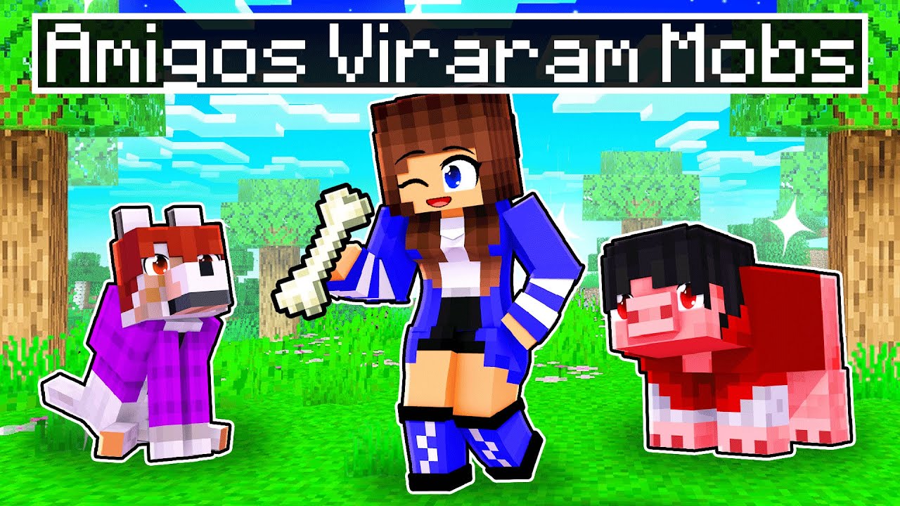 Os AMIGOS da MIIKA viraram MOBS no Minecraft ◂Miika▸