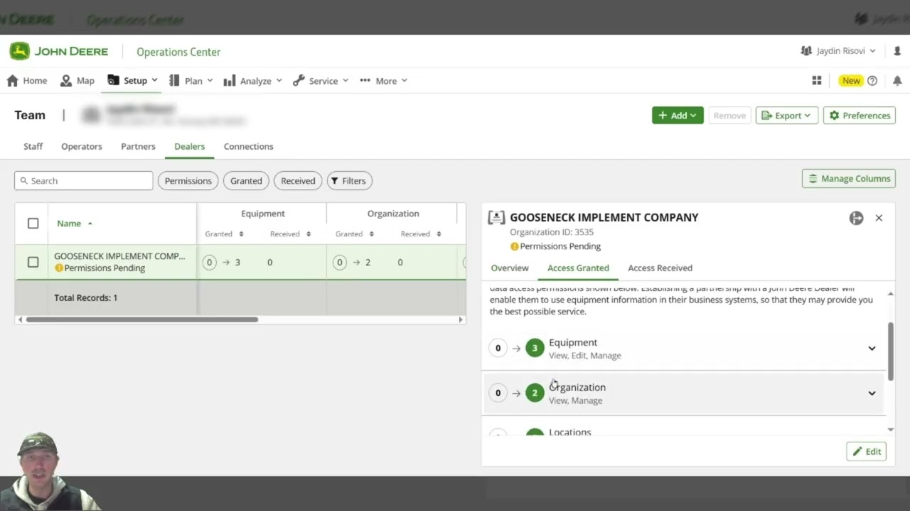 How To Accept Partners | John Deere Operations Center