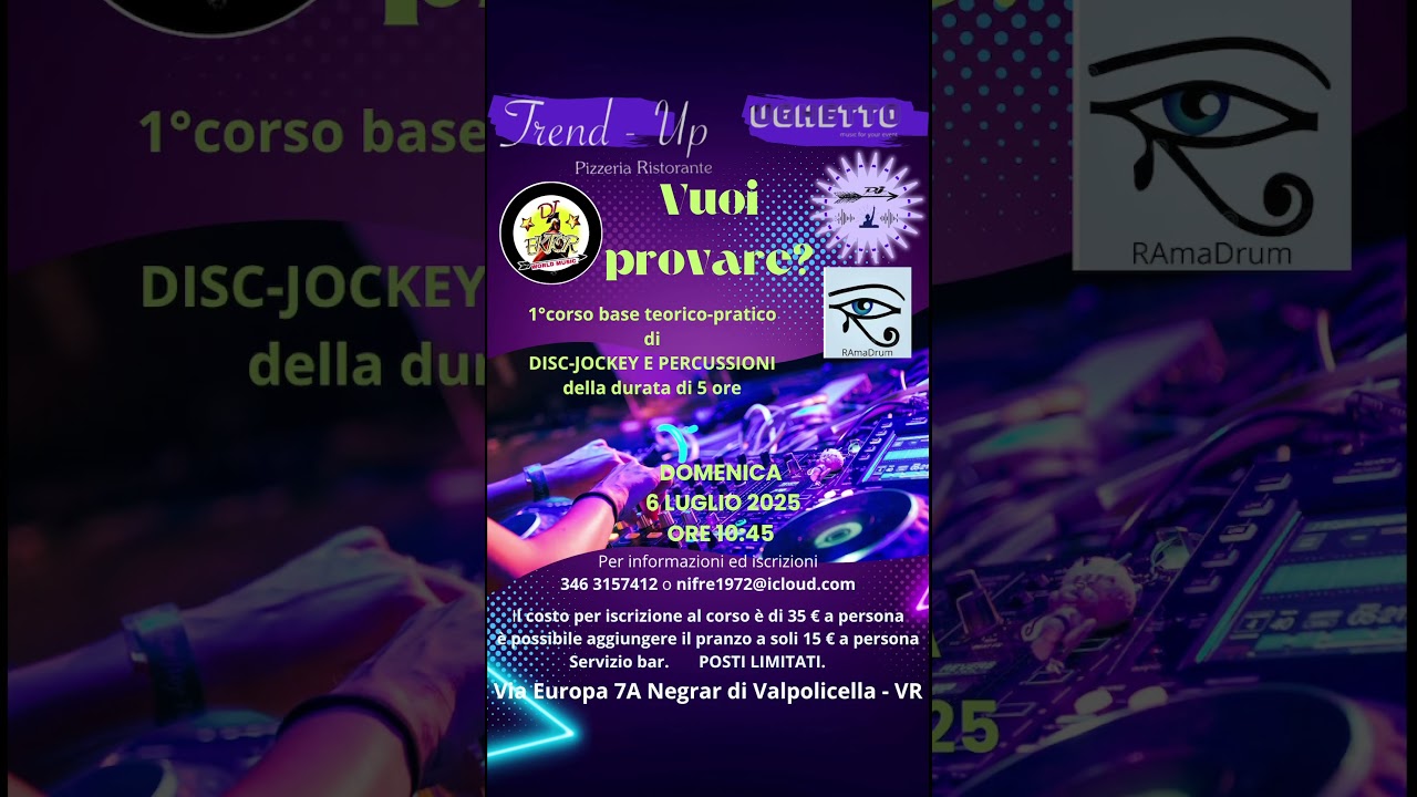 Il primo corso dal vivo per neofiti Dj #valpolicella #corsodiscjokey #dj