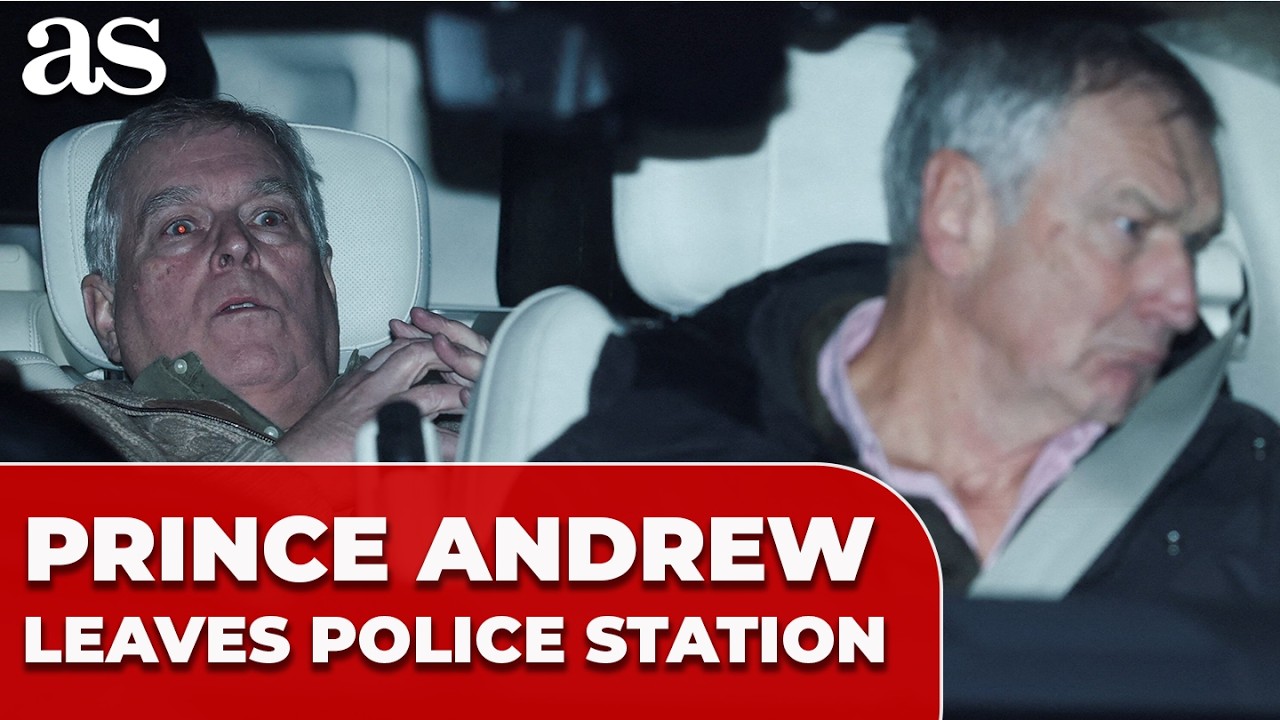 PRINCE ANDREW spotted leaving police station post-arrest