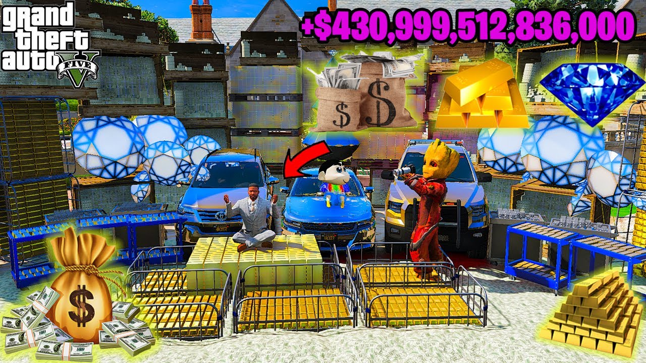 FRANKLIN TOUCH ANYTHING BECOME GOLD ll EVERYTHING IS FREE IN GTA5! HackerYatOP