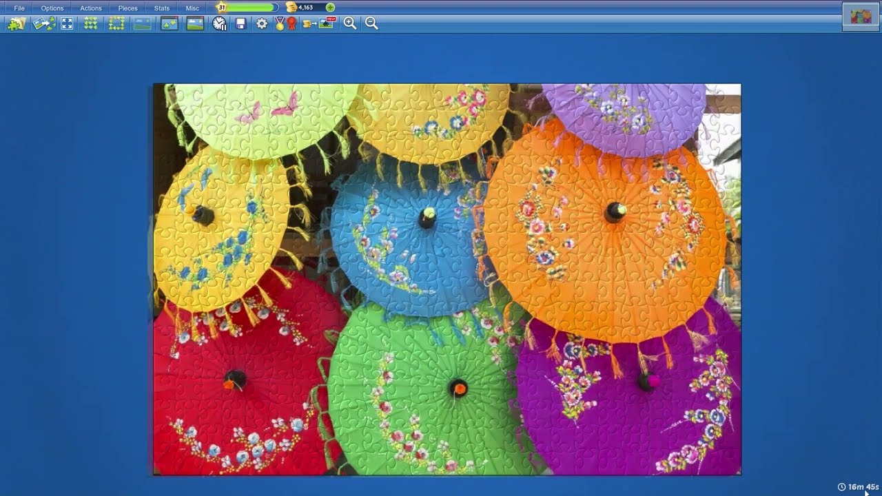 Rainbow Parasols in 16min45s