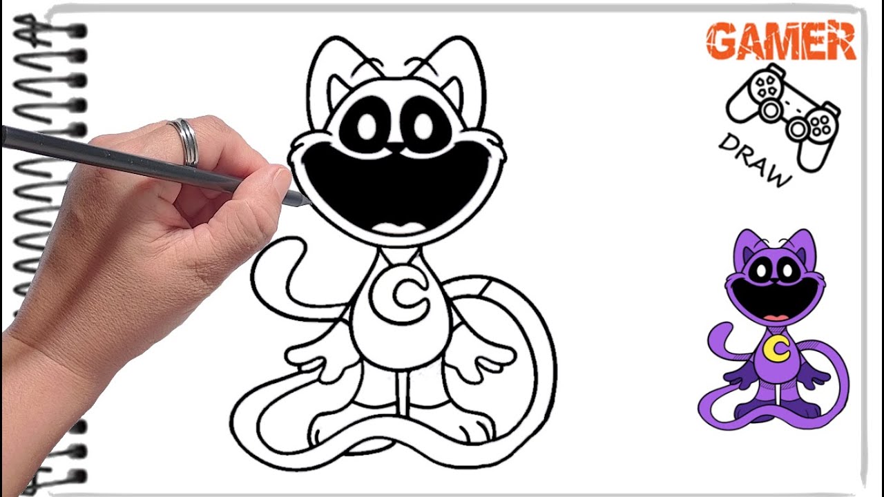 Como Desenhar o CATNAP POPPY PLAYTIME CHAPTER 3 Smiling Critters - How to Draw CATNAP POPPY PLAYTIME