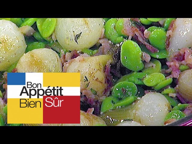 Etuvée de fèves aux oignons et lardons [Recette]