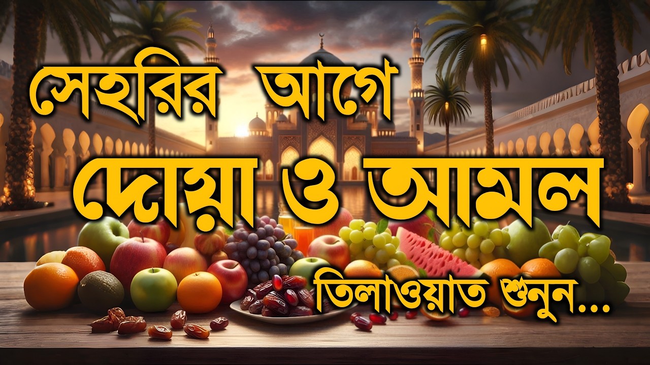 সেহরির আগে বরকতময় দোয়া ও তিলাওয়াত | হৃদয় ছুঁয়ে যায় কুরআন তেলাওয়াত | Ramadan Dua 2026