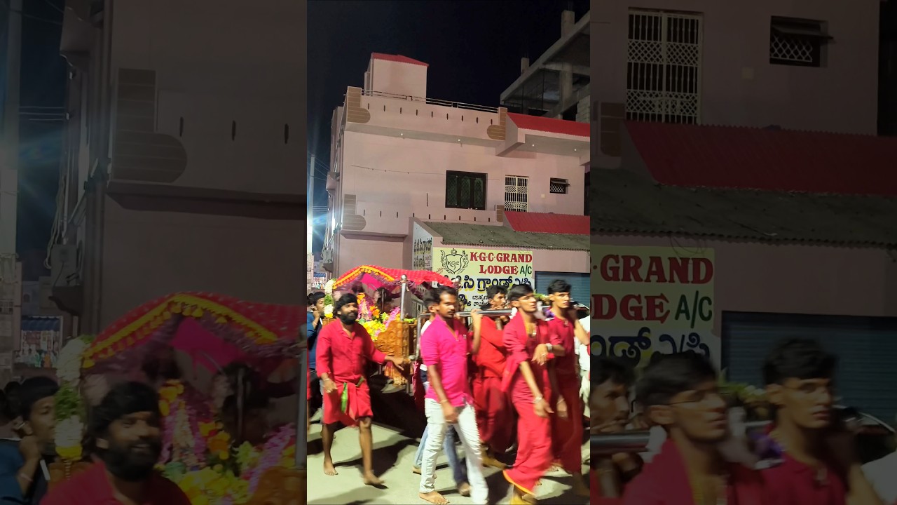 దసరా రోజున శమీ వృక్షం దగ్గరకు వెళుతున్న విజయ చాముండేశ్వరి దేవి, తోపు గంగమ్మ లు #trending #dasara