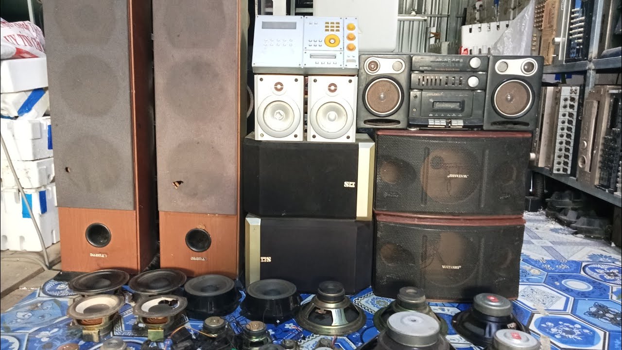 Vỏ thùng phun 20đôi, cassette Panasonic,bass 30,20, chép đom,loa chép nội địa,loa trợ lời.