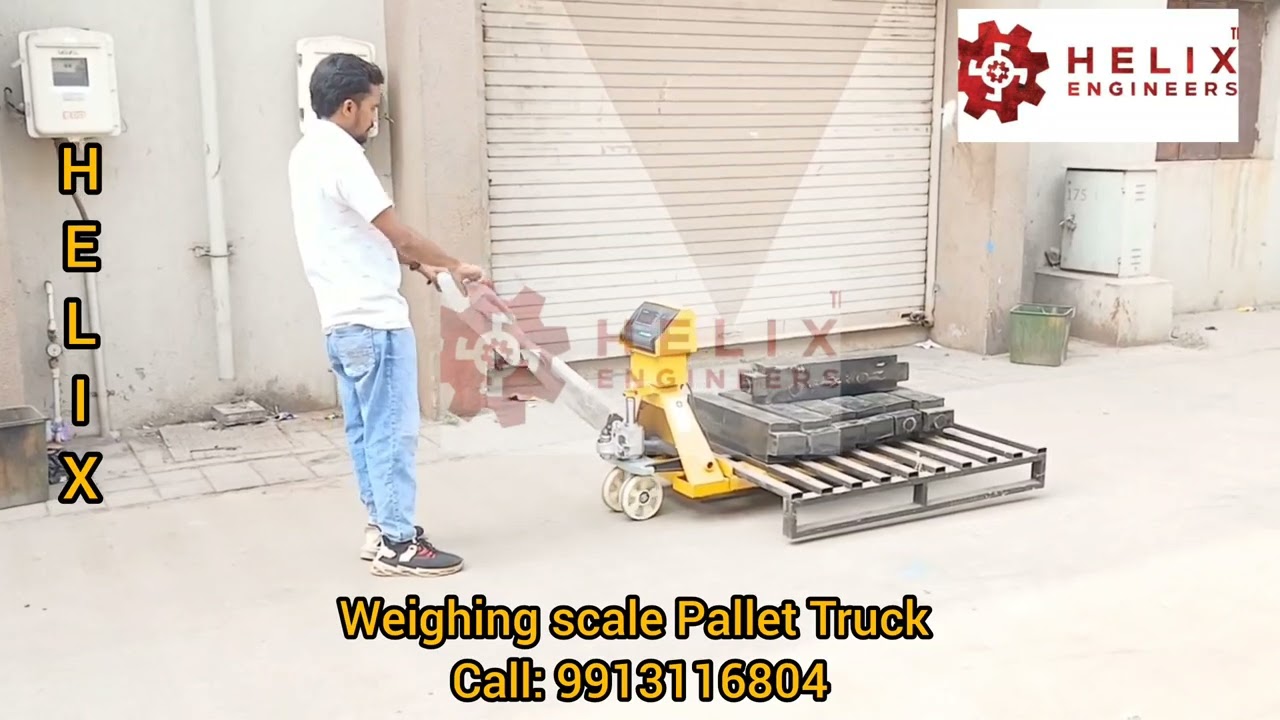 Weighing scale Hand Pallet Truck Manufacturer | Helix Engineers | call:9913116804 