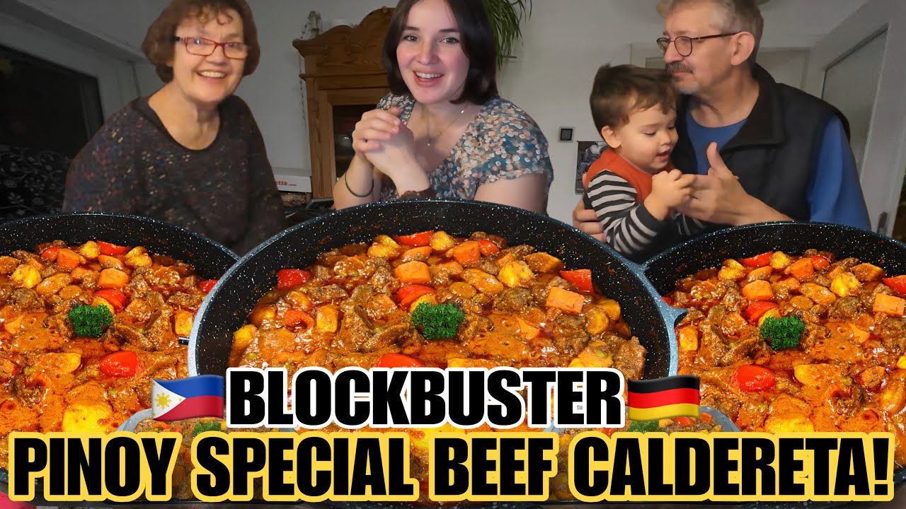 My german family  enjoyed my Pinoy Special Beef Caldereta!Simot Nanaman ang mga Plato nila.