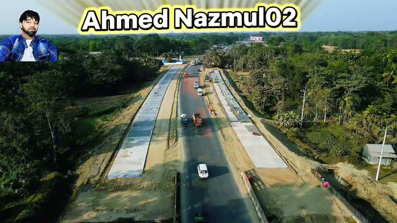তাজপুর কদমতলী থেকে নাদির বাজার পর্যন্ত ঢাকা টু সিলেট সিক্স লাইনের কাজ চলমান 