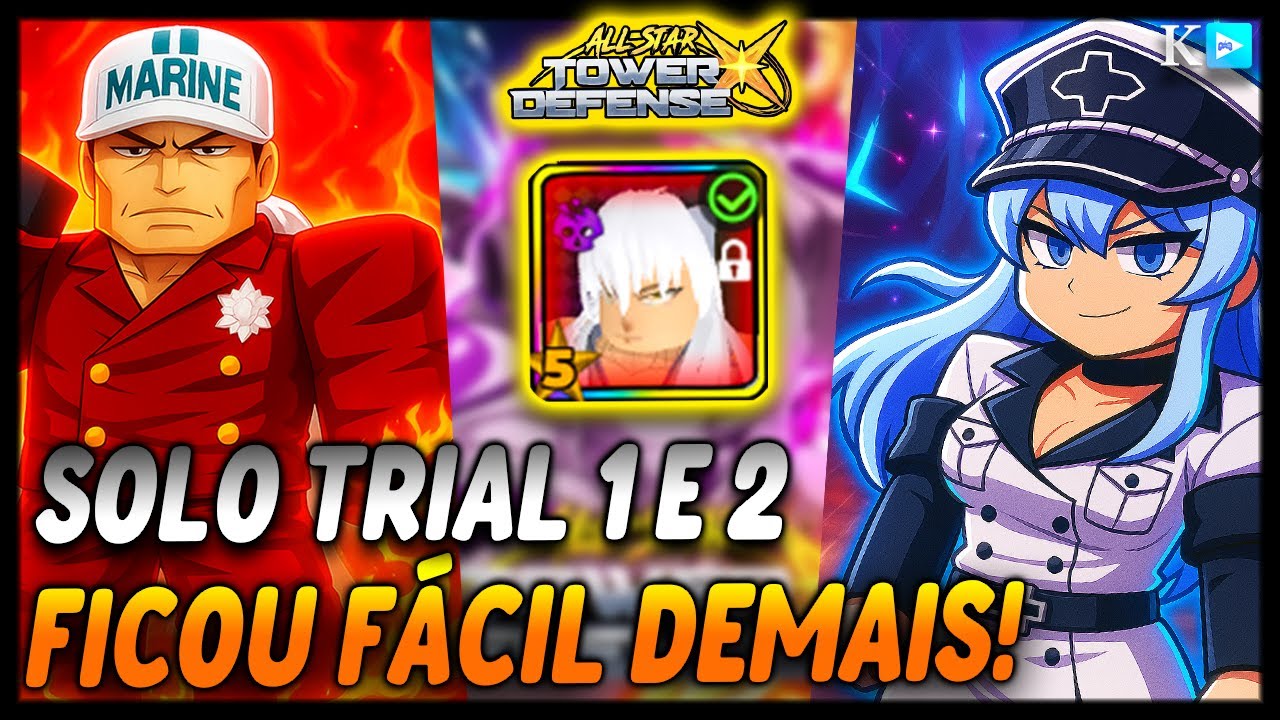 TUTORIAL COMO SOLAR TRIAL 1 E 2 COM APENAS 1 DPS ALL STAR TOWER DEFENSE X (ASTD X SOLO TRIALS)