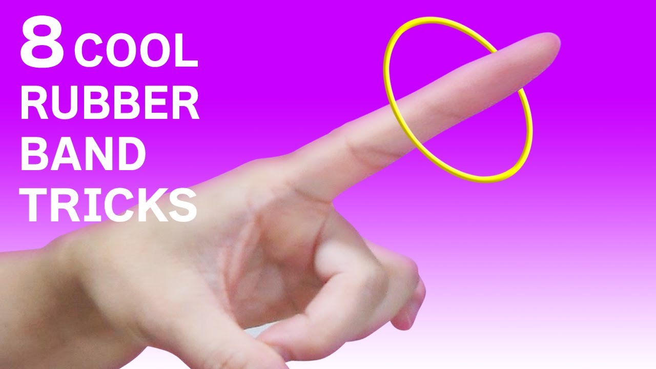 とてもクールなっ 8つの輪ゴムマジック（種明かし）Rubber band magic tricks