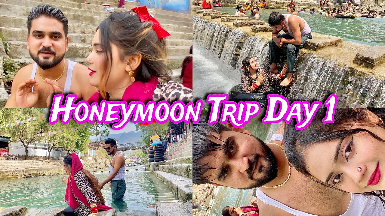 Honeymoon Trip Day 1 💞😍 khubsurat WaterFalls Me Hubby & Me