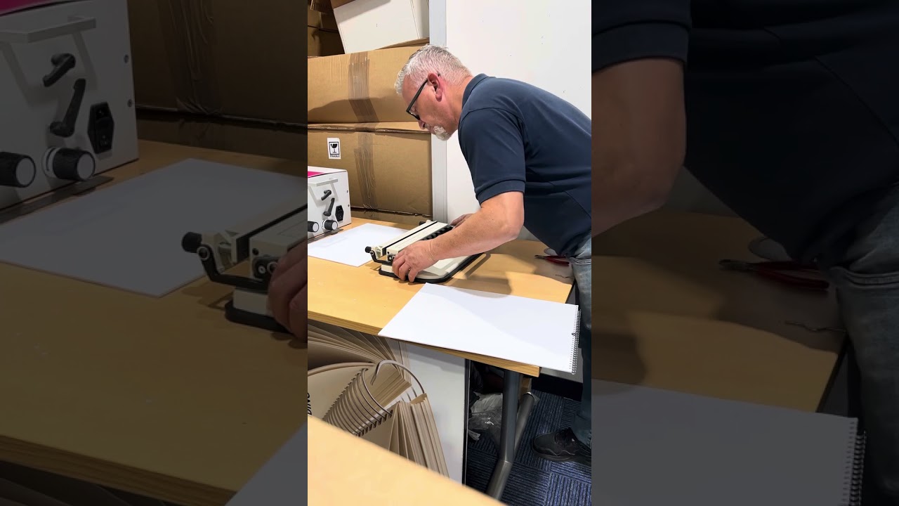 Wire binding a calendar using A4 wire
