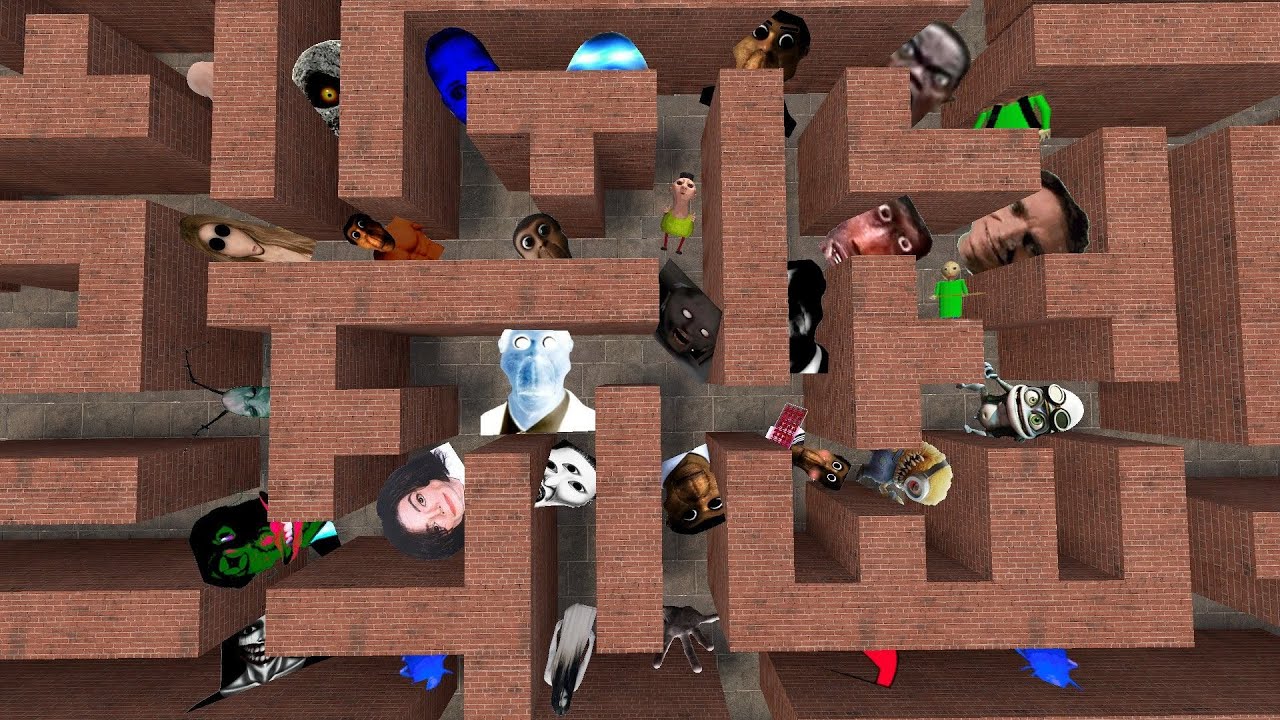 Obunga Hand Termino Selene and Plankton YYY CTP Alliho Nextbot In Maze #nextbotgmod