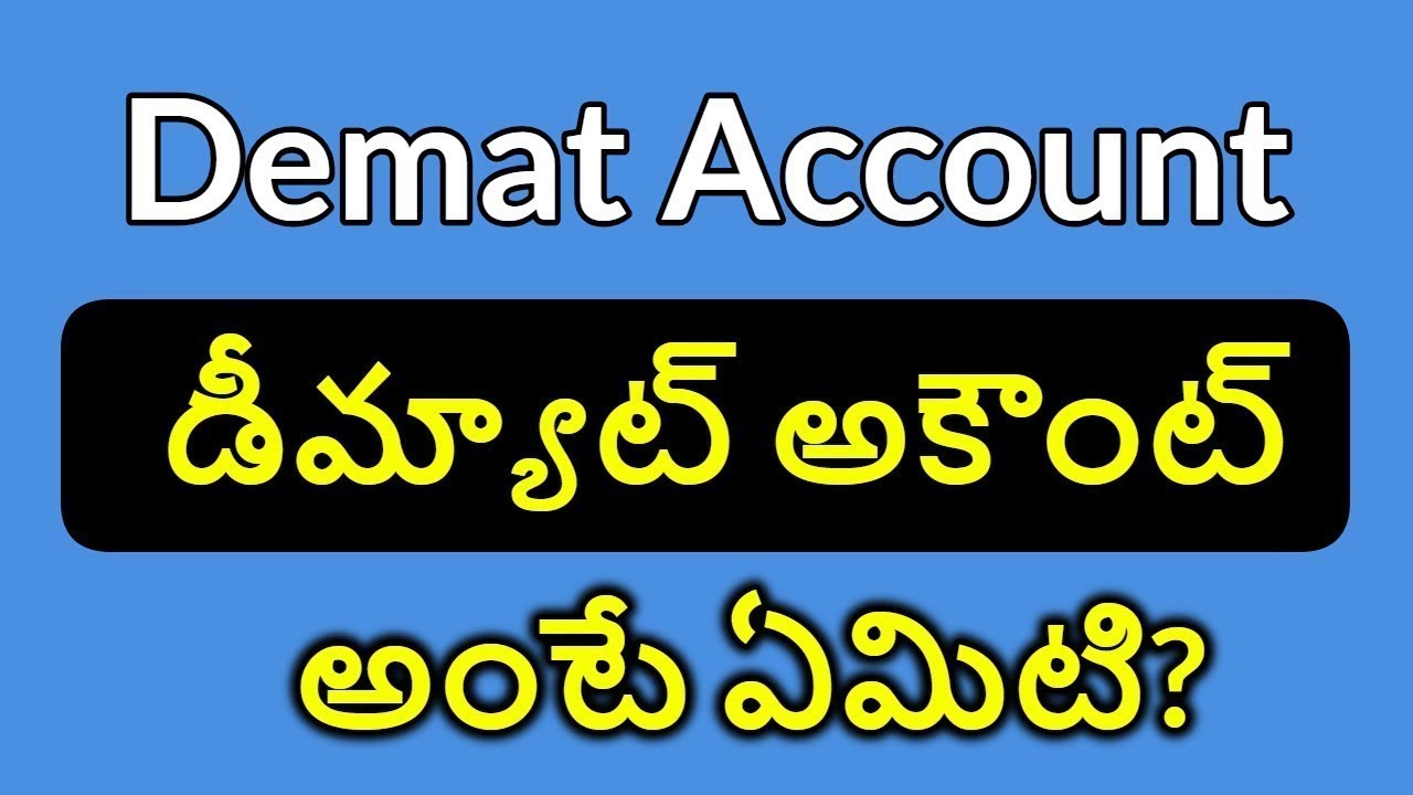 Demat Account Telugu | How to Open a Demat Account in Telugu | Stock Market Guide