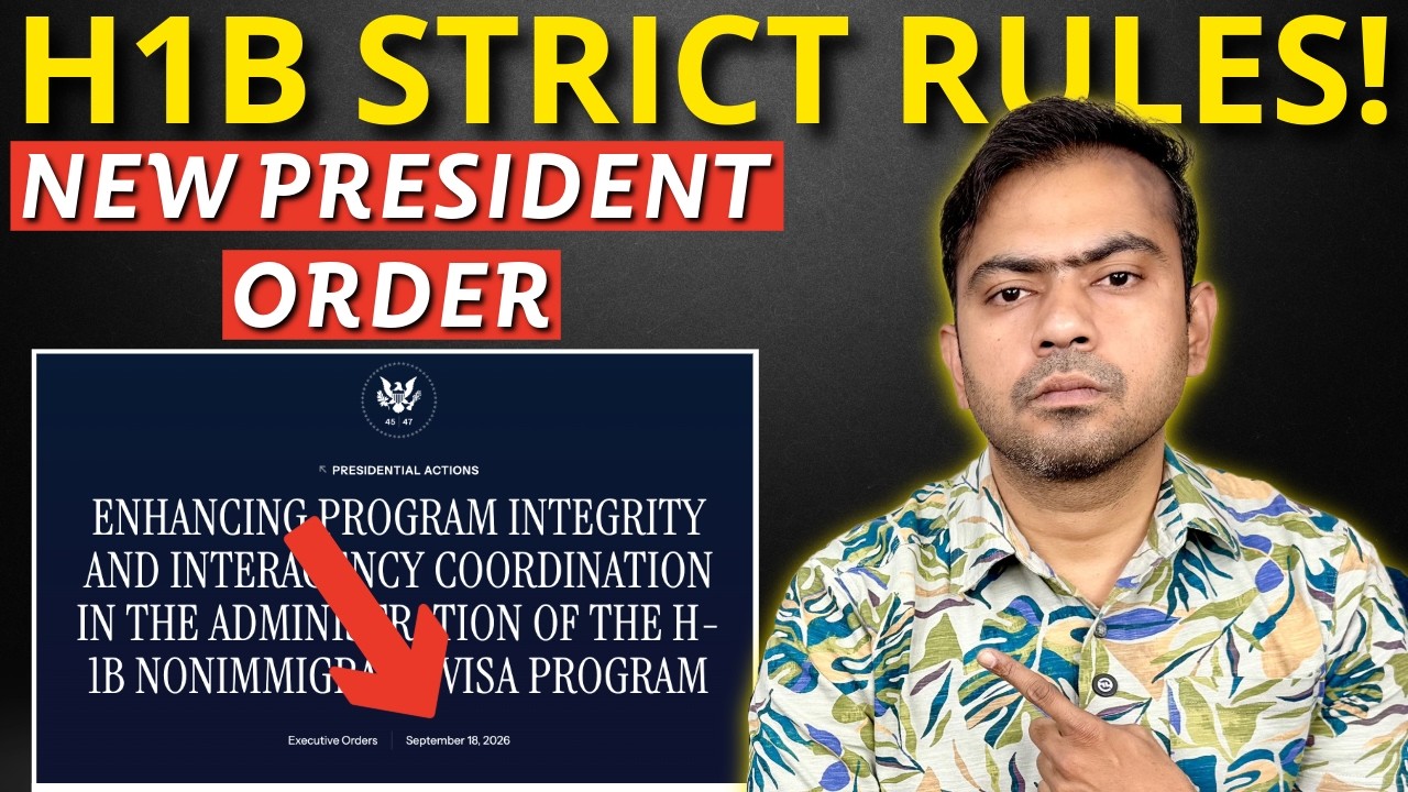 🚨 BREAKING: New H1B Strict Rules 📄 President Executive Order Signed 🇺🇸 Impacts Exaplained⚠️