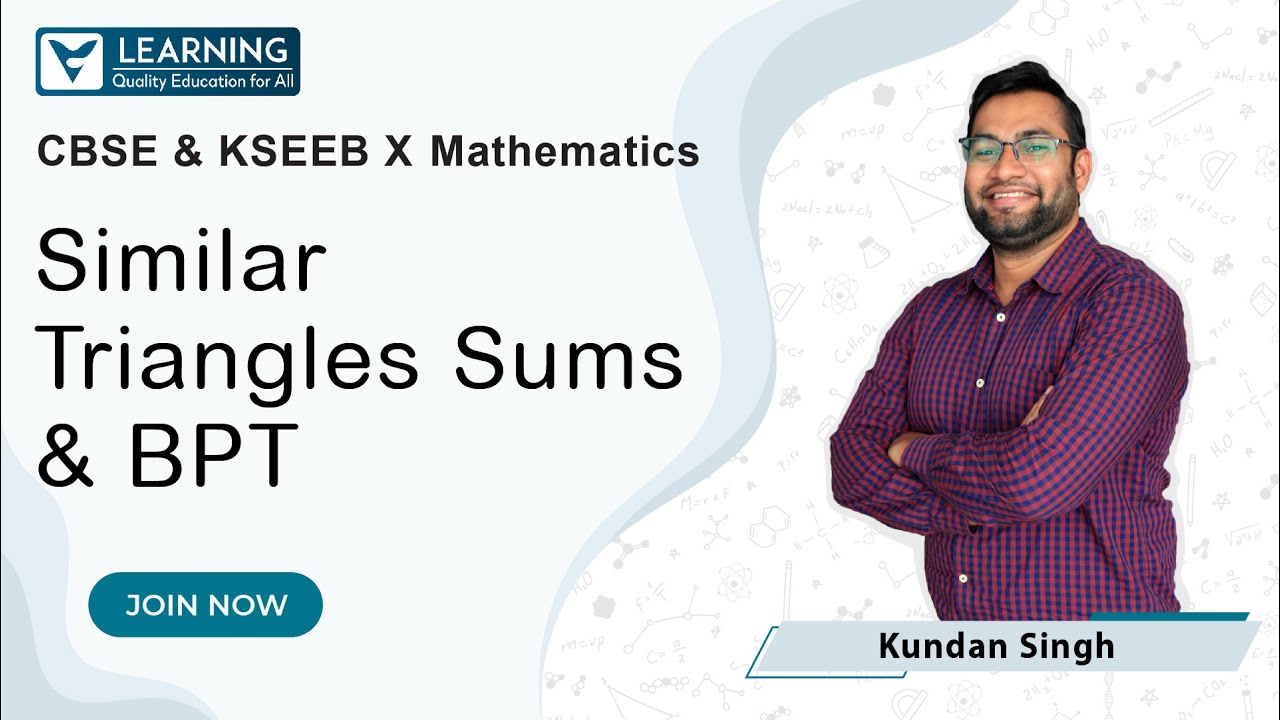 KSEEB & CBSE Class 10 Maths | Triangles| Vista's Learning