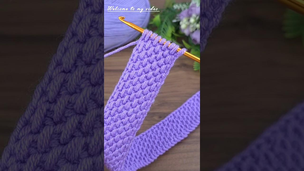 super easy crochet  tunısıan  bag handle #crochet #knitting  #shorts
