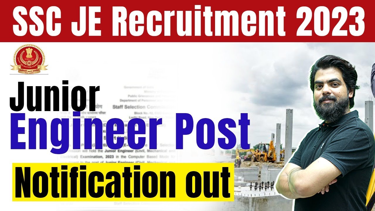 Great Opportunity to get Government Job | SSC -JE 2023 Notification Out | Vishal Soni