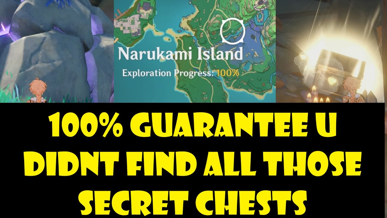 Narukami island secret chests & hidden walls all missable locations genshin impact 100 exploration