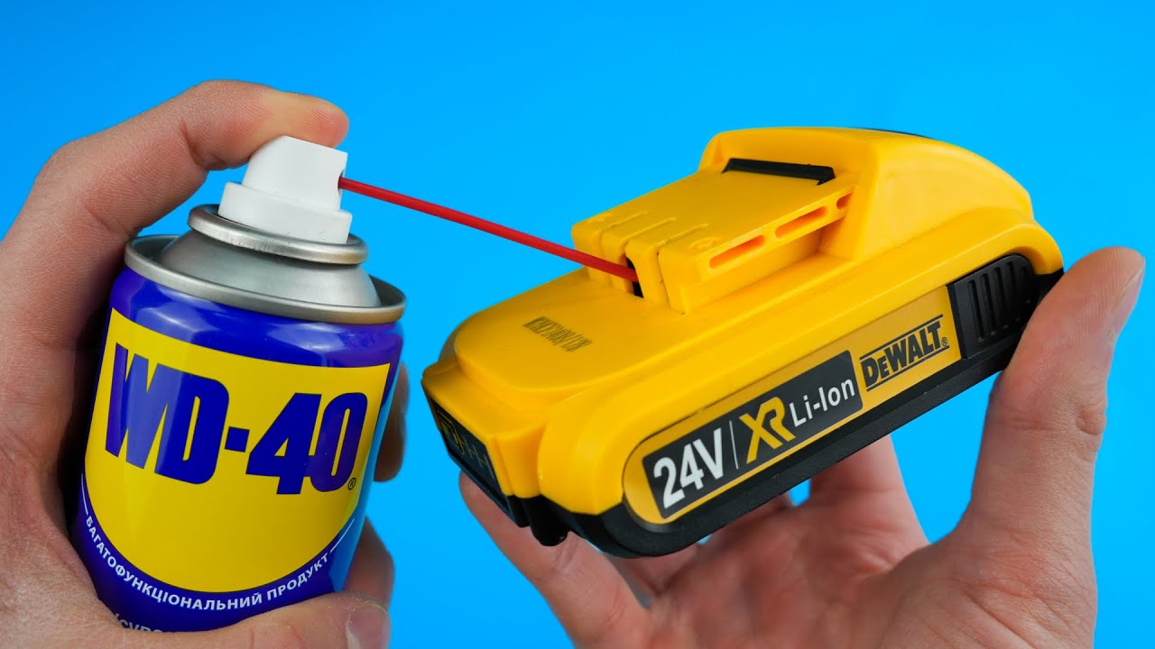 Stary akumulator będzie jak nowy w 1 minutę! Zastosuj WD40 na akumulatorze i bądź zachwycony!