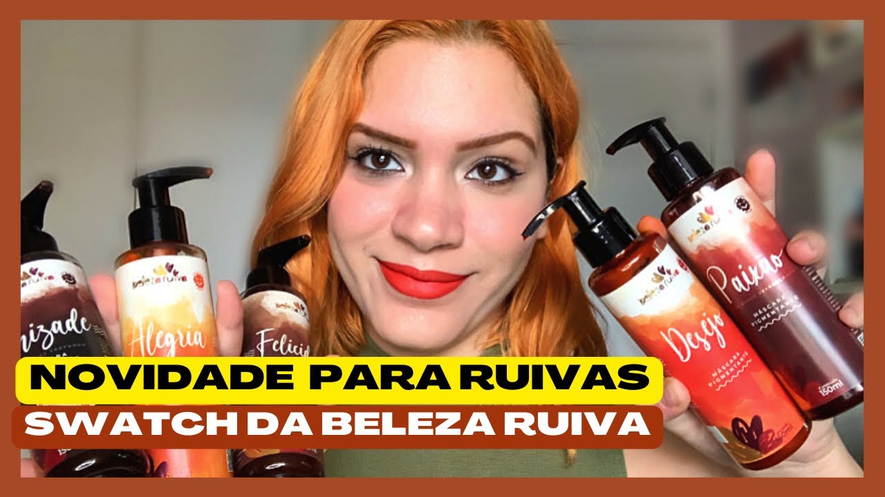 Swatch das máscaras pigmentantes da Beleza Ruiva