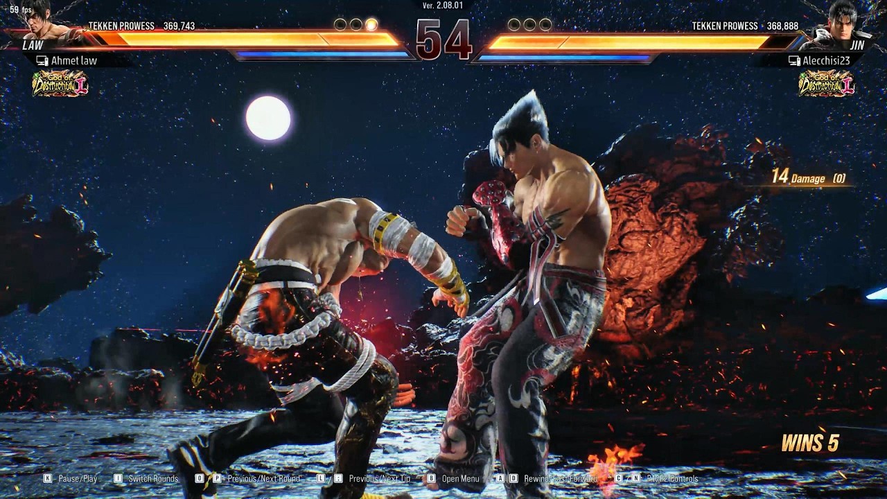 Tekken 8 law online (Ranked) God 1 Jin player Matchs