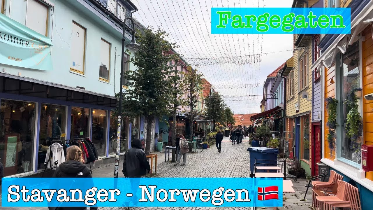 Fargegaten in Stavanger - Norwegen