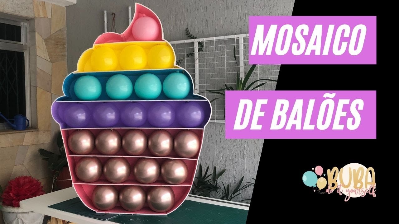 DIY Cupcake Gigante Festa - Decora&ccedil;&atilde;o Pop it Baloes